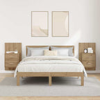 vidaXL Wandmontiertes Nachttischchen Wandmontiert 2 pcs Artisan-Eiche