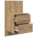 vidaXL Wandmontiertes Nachttischchen Wandmontiert 2 pcs Artisan-Eiche