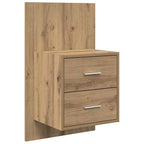 vidaXL Wandmontiertes Nachttischchen Wandmontiert 2 pcs Artisan-Eiche