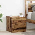 vidaXL Bettschrank 2 pcs Altholz 40 x 39 x 40 cm Holzwerkstoff