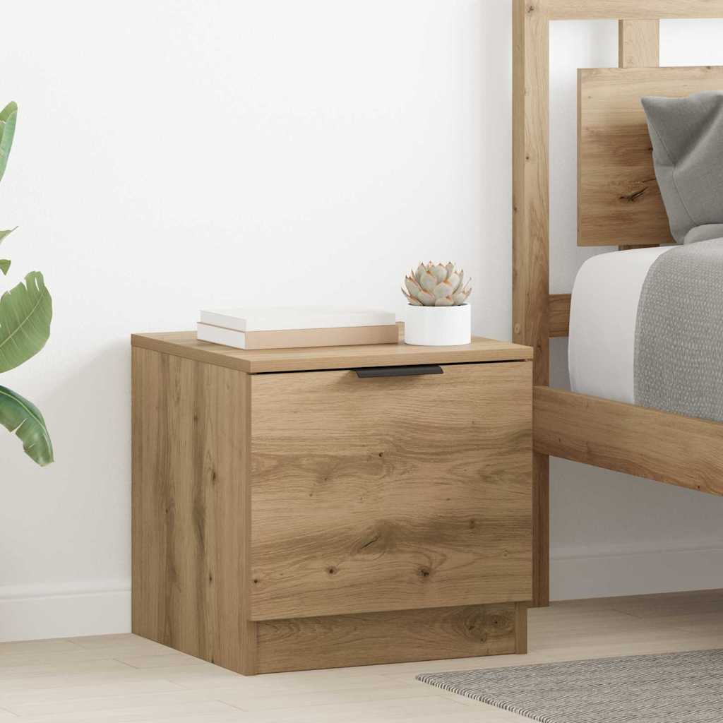 vidaXL Bettschrank 2 pcs Artisan-Eiche 40 x 39 x 40 cm Holzwerkstoff