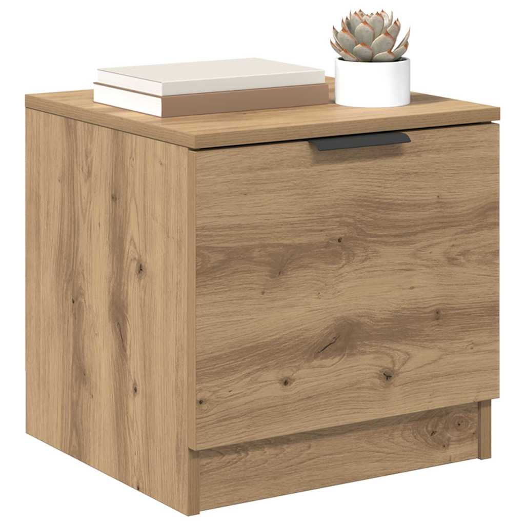 vidaXL Bettschrank 2 pcs Artisan-Eiche 40 x 39 x 40 cm Holzwerkstoff