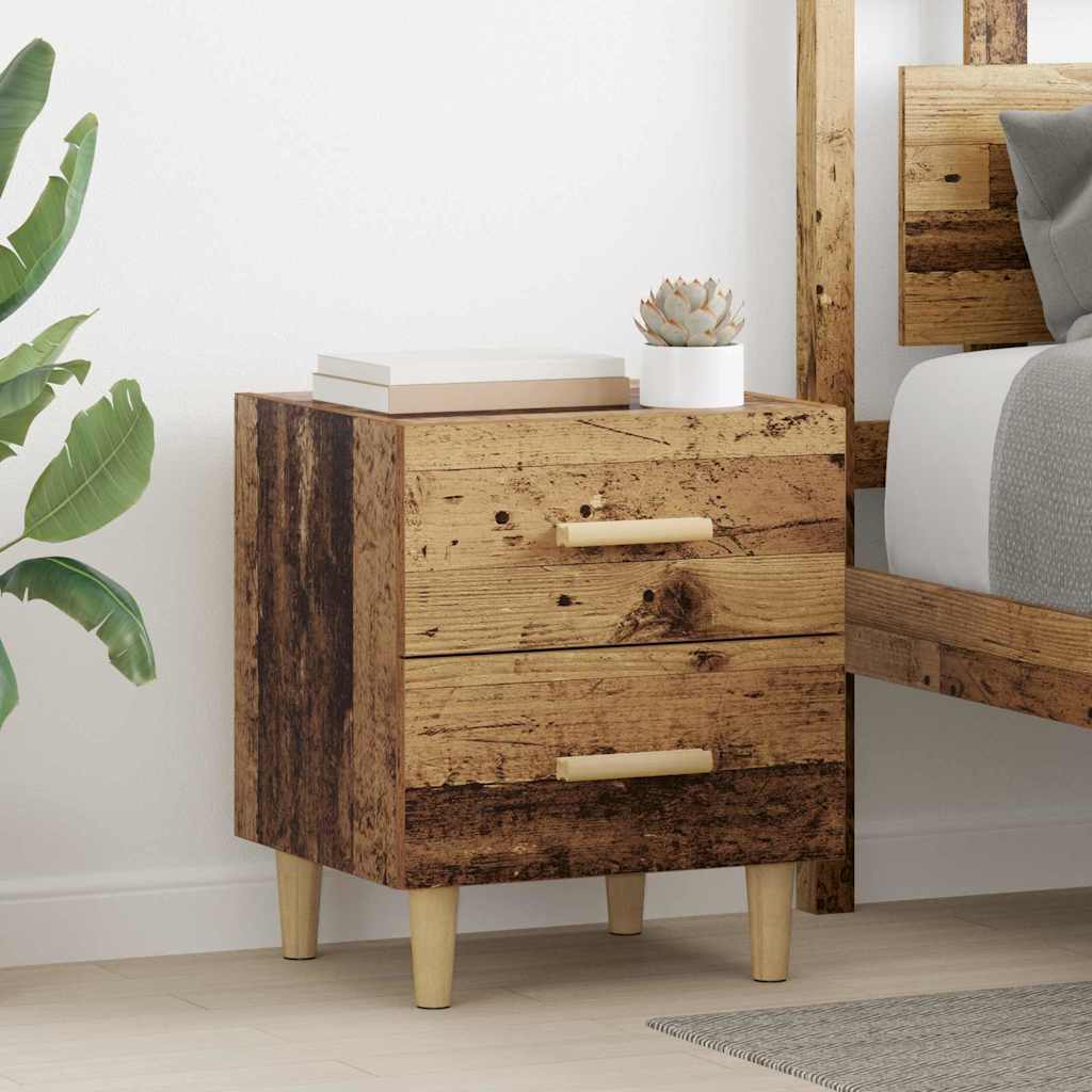 vidaXL Bettschrank Altholz 40 x 35 x 47,5 cm Holzwerkstoff