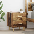 vidaXL Bettschrank Altholz 40 x 35 x 47,5 cm Holzwerkstoff