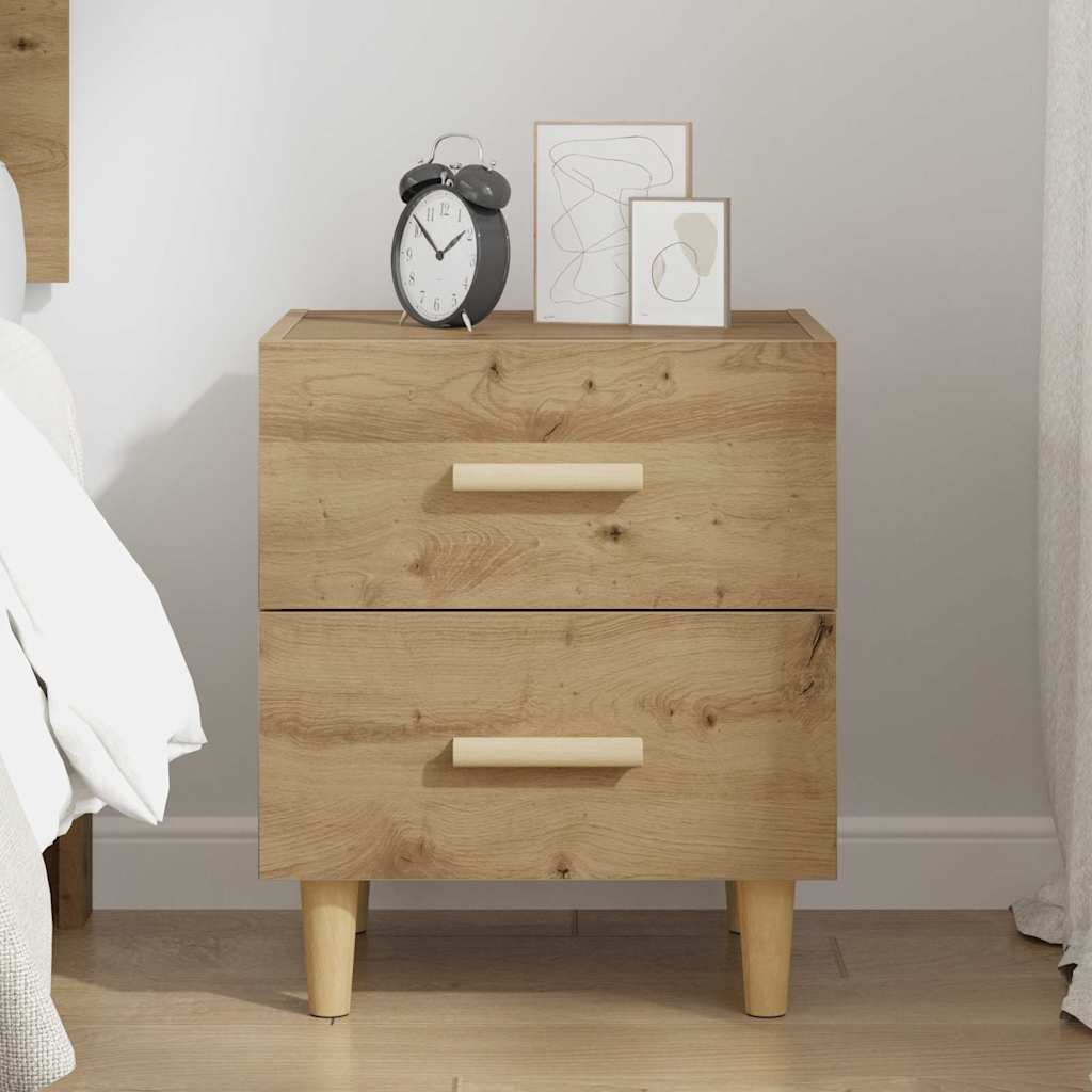vidaXL Bettschrank Artisan-Eiche 40 x 35 x 47,5 cm Holzwerkstoff