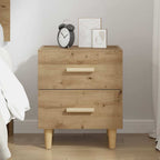 vidaXL Bettschrank Artisan-Eiche 40 x 35 x 47,5 cm Holzwerkstoff