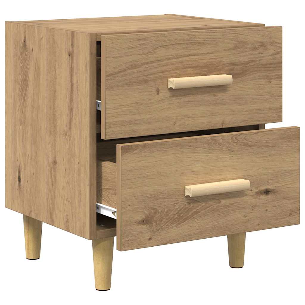 vidaXL Bettschrank Artisan-Eiche 40 x 35 x 47,5 cm Holzwerkstoff