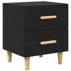 vidaXL Bettschrank Schwarz Eichen-Optik 40 x 35 x 47,5 cm