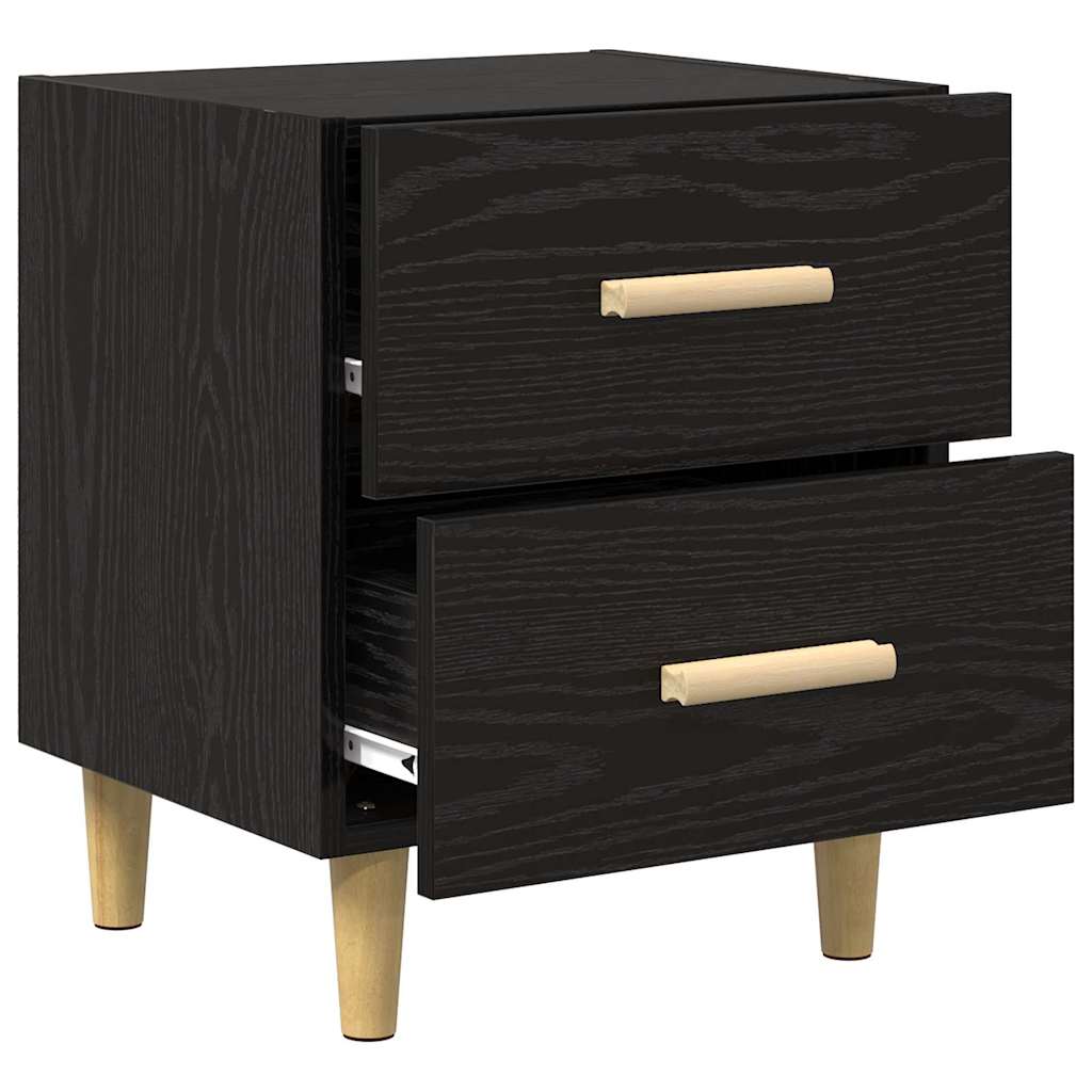 vidaXL Bettschrank Schwarz Eichen-Optik 40 x 35 x 47,5 cm