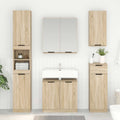 vidaXL Badezimmerschrank mit Speicher Sonoma-Eiche 64,5 x 33,5 x 59 cm