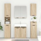 vidaXL Badezimmerschrank mit Speicher Sonoma-Eiche 64,5 x 33,5 x 59 cm