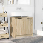 vidaXL Badezimmerschrank mit Speicher Sonoma-Eiche 64,5 x 33,5 x 59 cm
