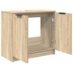 vidaXL Badezimmerschrank mit Speicher Sonoma-Eiche 64,5 x 33,5 x 59 cm
