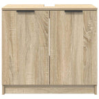 vidaXL Badezimmerschrank mit Speicher Sonoma-Eiche 64,5 x 33,5 x 59 cm