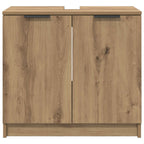 vidaXL Badezimmerschrank mit Tür Artisan-Eiche 64,5 x 33,5 x 59 cm