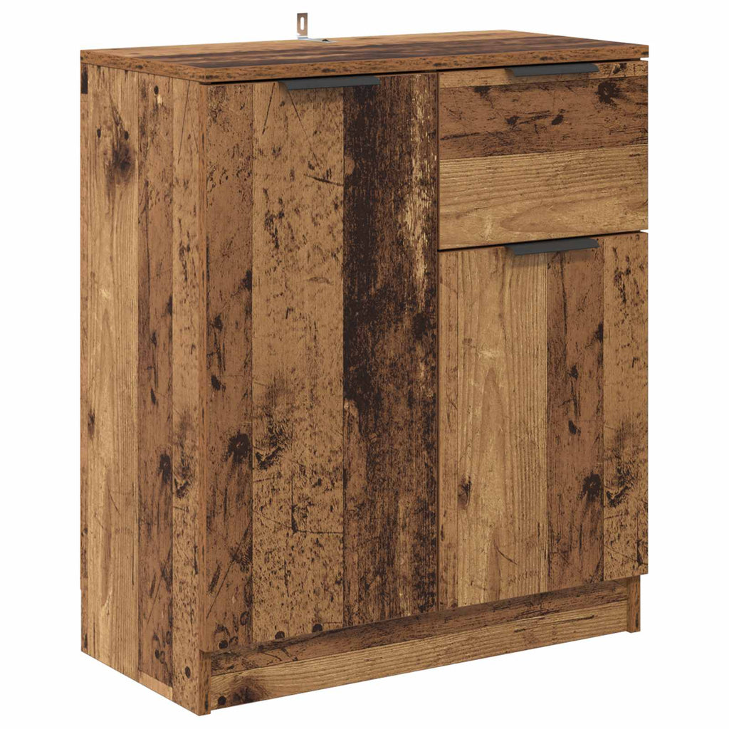 vidaXL Sideboard mit Schubladen Altholz 60 x 30 x 70 cm Holzwerkstoff