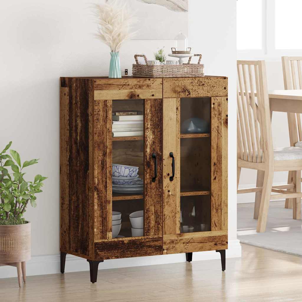 vidaXL Sideboard Altholz 69,5 x 34 x 90 cm Verbundholz und Eisen