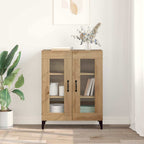 vidaXL Sideboard Artisan-Eiche 69,5 x 34 x 90 cm Verbundholz und Eisen