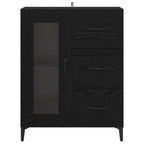 vidaXL Sideboard mit Schubladen Schwarz Eichen-Optik 69,5 x 34 x 90 cm