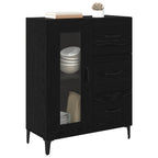 vidaXL Sideboard mit Schubladen Schwarz Eichen-Optik 69,5 x 34 x 90 cm