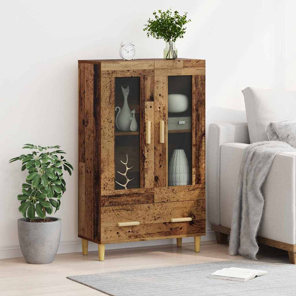 vidaXL Highboard mit Schubladen Altholz 70 x 31 x 115 cm Holzwerkstoff