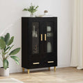vidaXL Highboard Schwarz Eichen-Optik 70 x 31 x 115 cm Holzwerkstoff