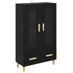 vidaXL Highboard Schwarz Eichen-Optik 70 x 31 x 115 cm Holzwerkstoff