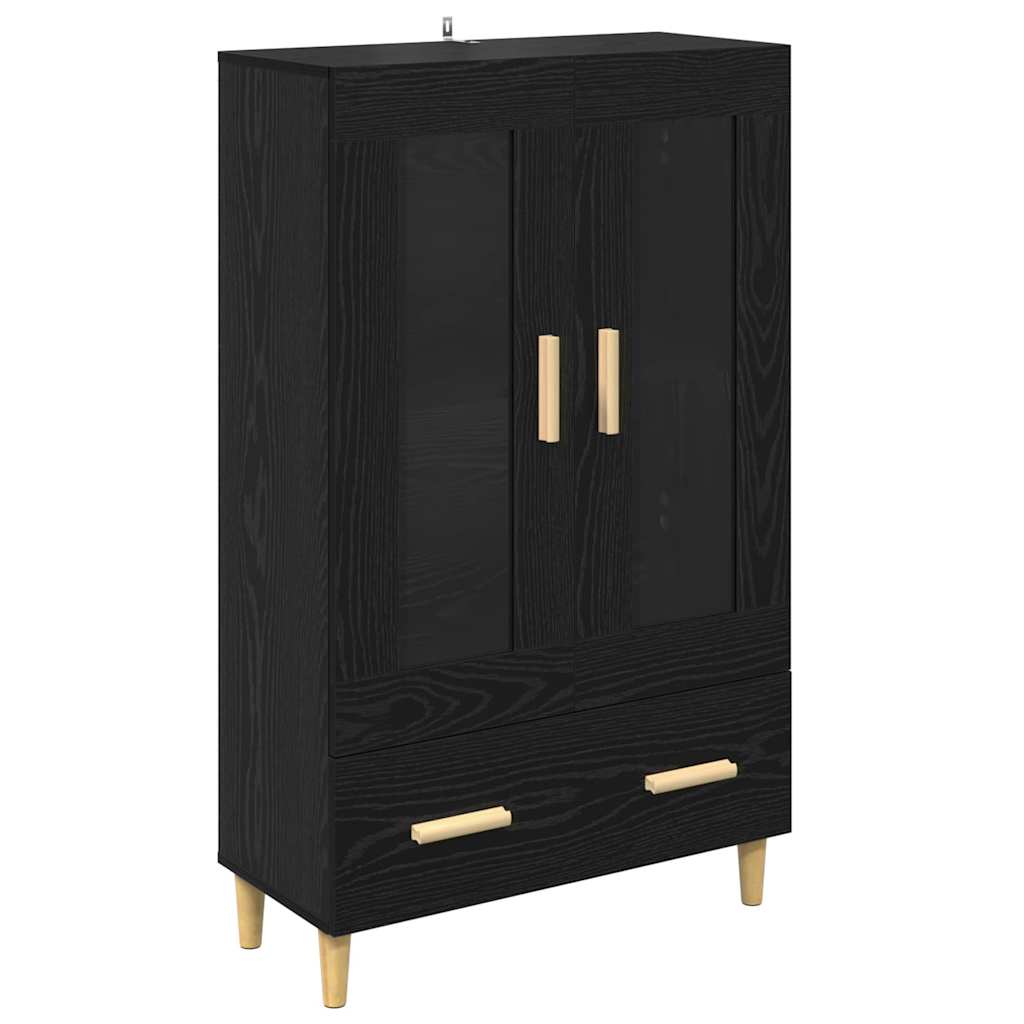 vidaXL Highboard Schwarz Eichen-Optik 70 x 31 x 115 cm Holzwerkstoff