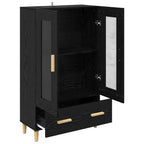 vidaXL Highboard Schwarz Eichen-Optik 70 x 31 x 115 cm Holzwerkstoff