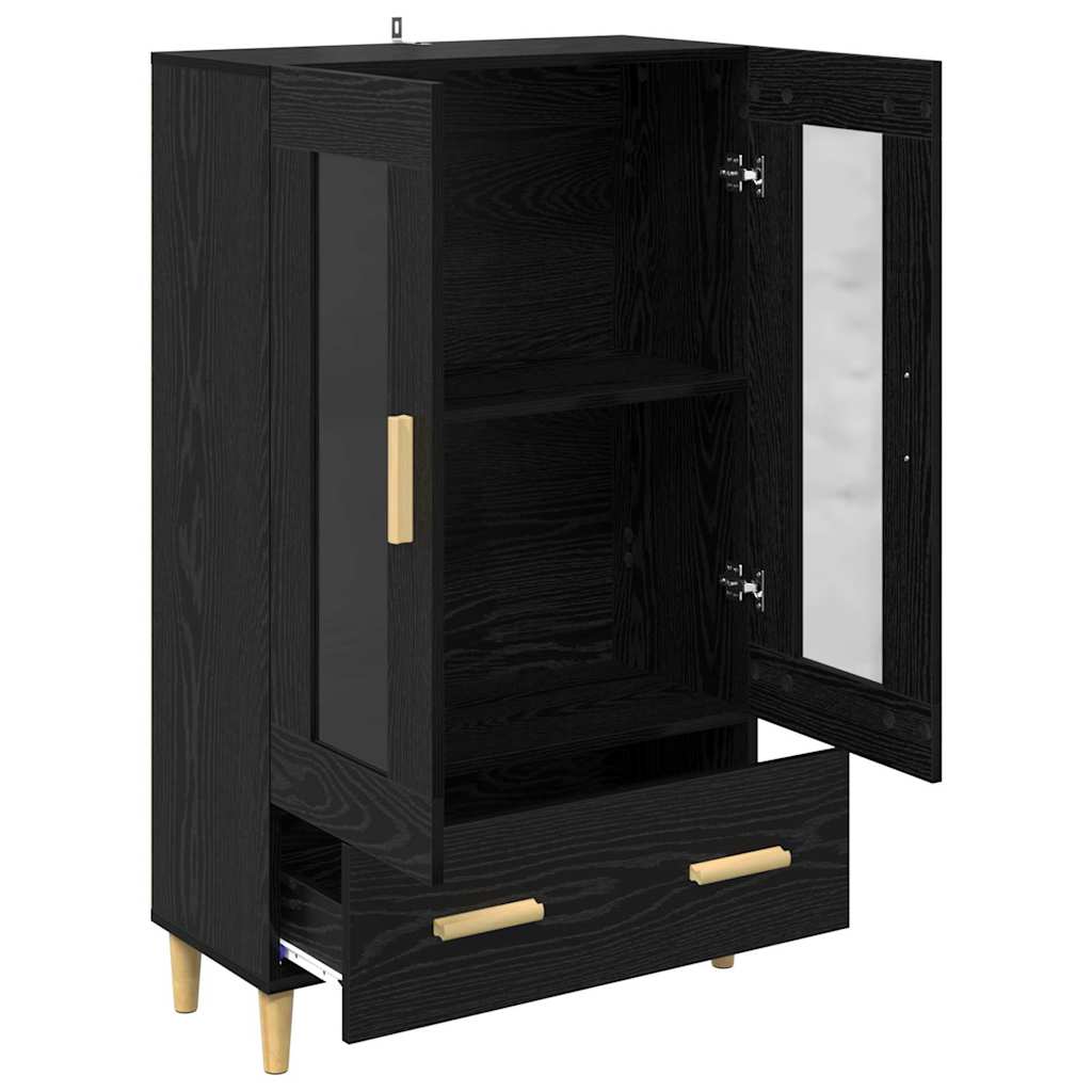 vidaXL Highboard Schwarz Eichen-Optik 70 x 31 x 115 cm Holzwerkstoff