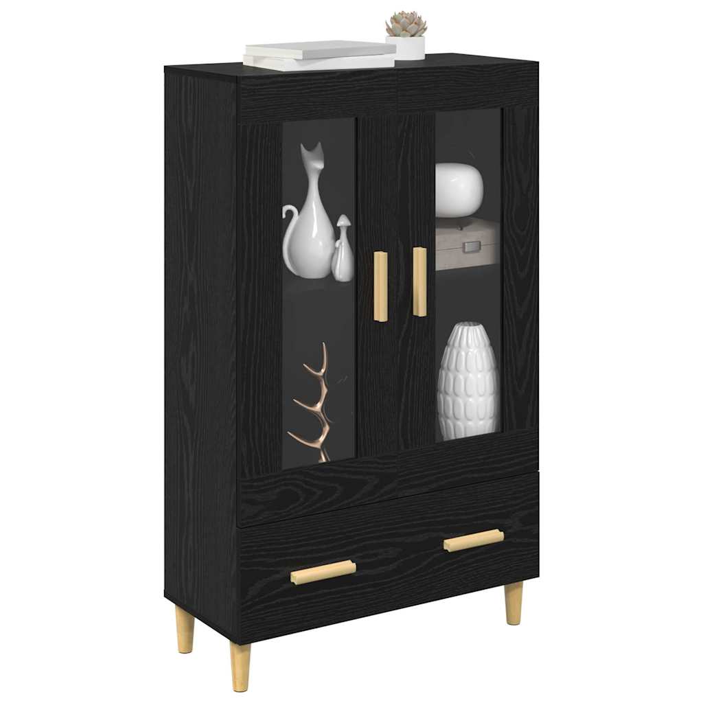 vidaXL Highboard Schwarz Eichen-Optik 70 x 31 x 115 cm Holzwerkstoff