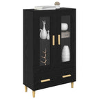 vidaXL Highboard Schwarz Eichen-Optik 70 x 31 x 115 cm Holzwerkstoff