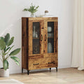 vidaXL Highboard Altholz 70 x 31 x 115 cm Verbundholz und Eisen