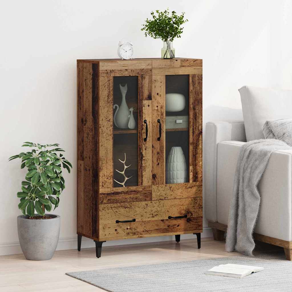 vidaXL Highboard Altholz 70 x 31 x 115 cm Verbundholz und Eisen