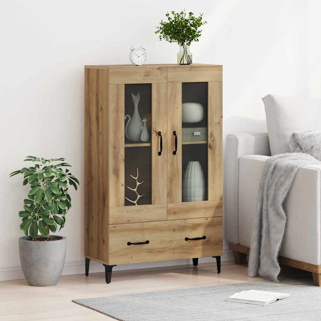 vidaXL Highboard Artisan-Eiche 70 x 31 x 115 cm Verbundholz und Eisen