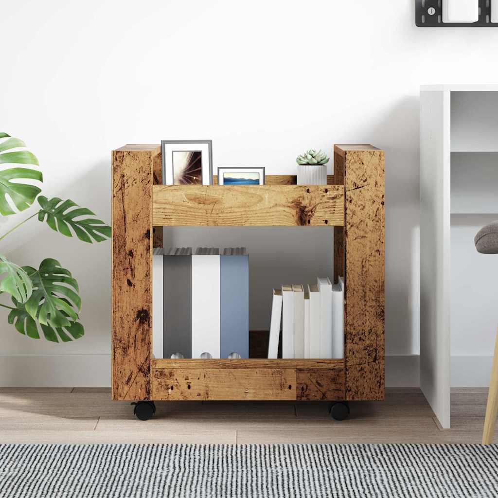vidaXL Schreibtischwagen Altholz 60 x 45 x 60 cm Holzwerkstoff