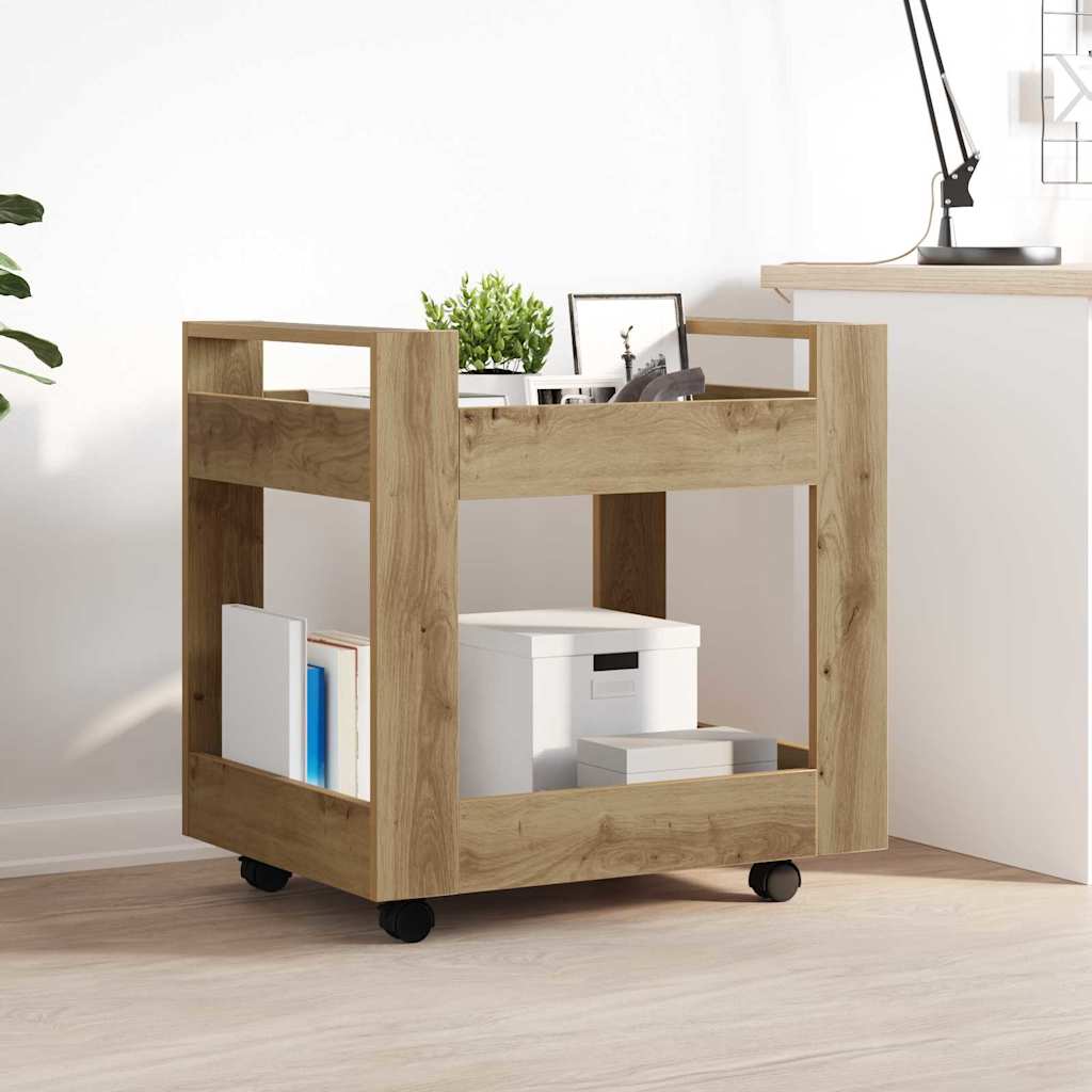 vidaXL Schreibtischwagen Artisan-Eiche 60 x 45 x 60 cm Holzwerkstoff