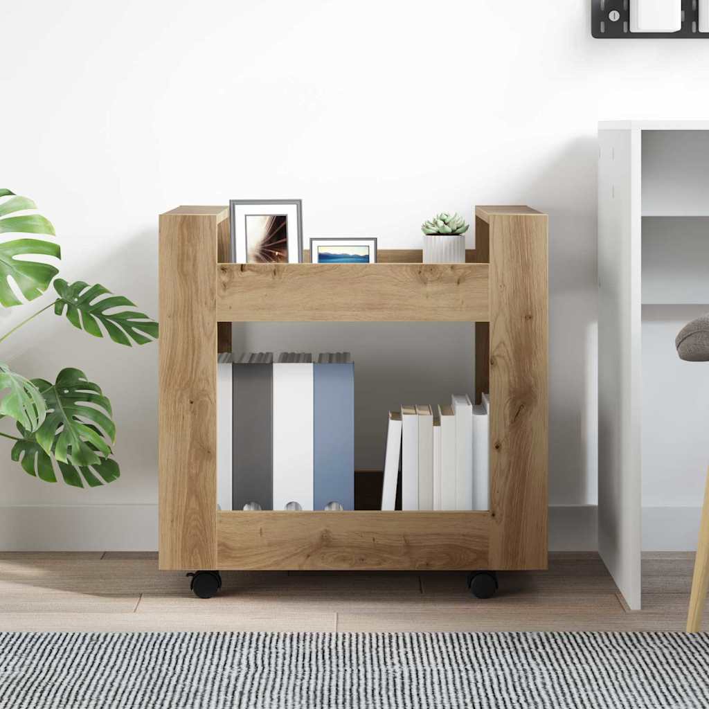 vidaXL Schreibtischwagen Artisan-Eiche 60 x 45 x 60 cm Holzwerkstoff