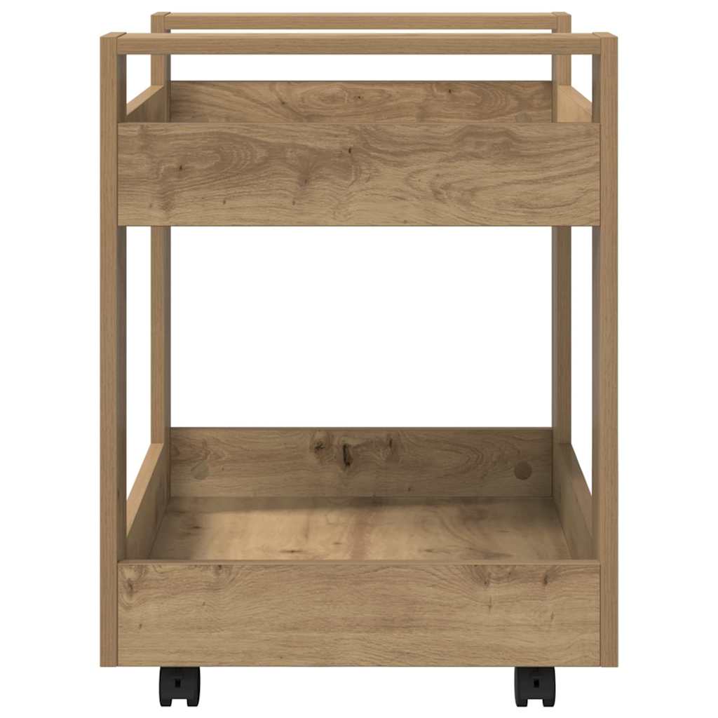 vidaXL Schreibtischwagen Artisan-Eiche 60 x 45 x 60 cm Holzwerkstoff