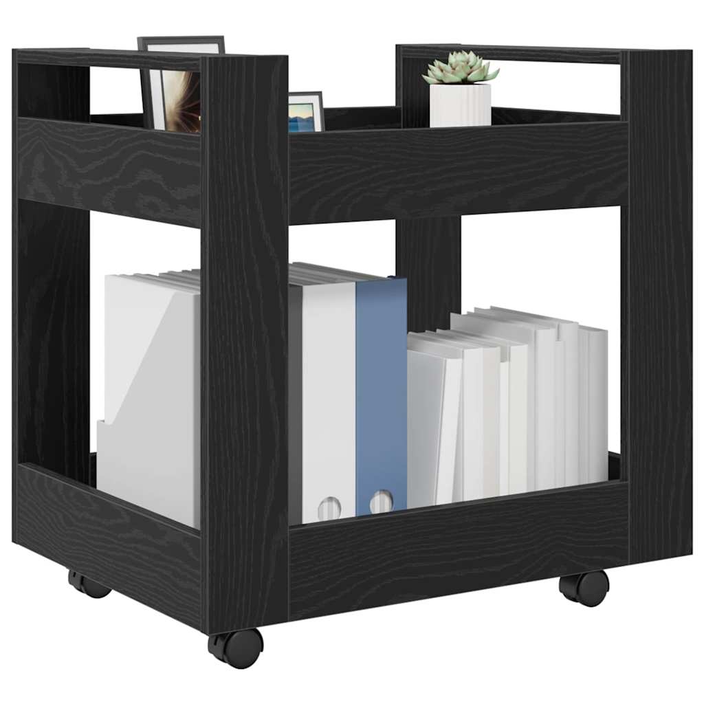 vidaXL Schreibtischwagen Schwarz Eichen-Optik 60 x 45 x 60 cm