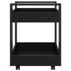 vidaXL Schreibtischwagen Schwarz Eichen-Optik 60 x 45 x 60 cm