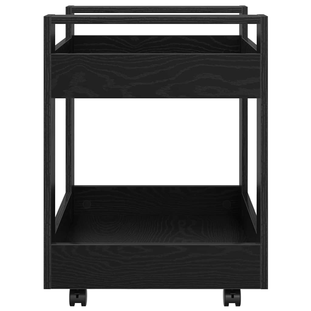 vidaXL Schreibtischwagen Schwarz Eichen-Optik 60 x 45 x 60 cm