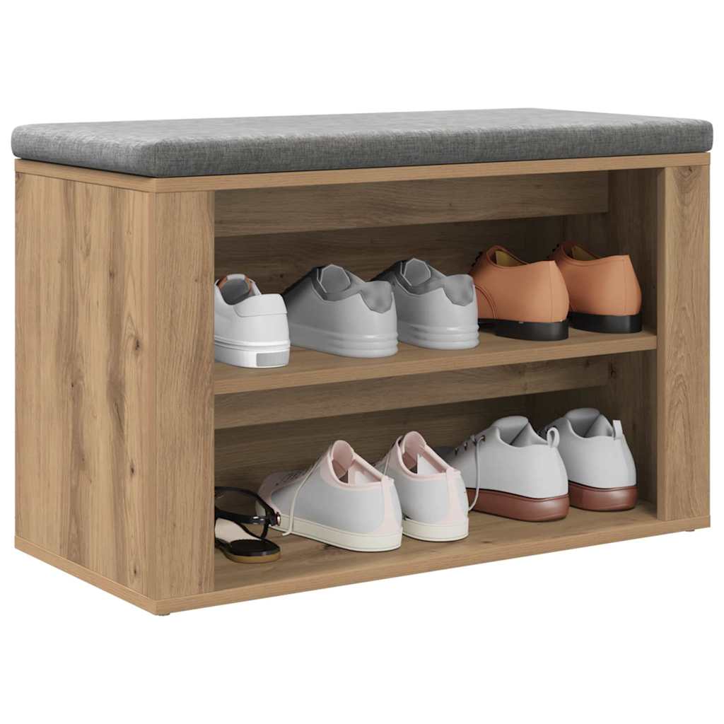 vidaXL Schuhregal Artisan-Eiche 75 x 35 x 45 cm Holzwerkstoff