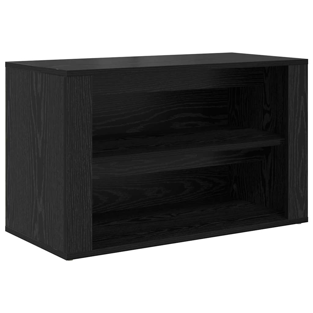 vidaXL Schuhregal Schwarz Eichen-Optik 75 x 35 x 45 cm Holzwerkstoff