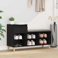 vidaXL Schuhschrank mit Speicher Schwarz Eichen-Optik 102 x 36 x 60 cm