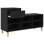 vidaXL Schuhschrank mit Speicher Schwarz Eichen-Optik 102 x 36 x 60 cm