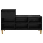 vidaXL Schuhschrank mit Speicher Schwarz Eichen-Optik 102 x 36 x 60 cm