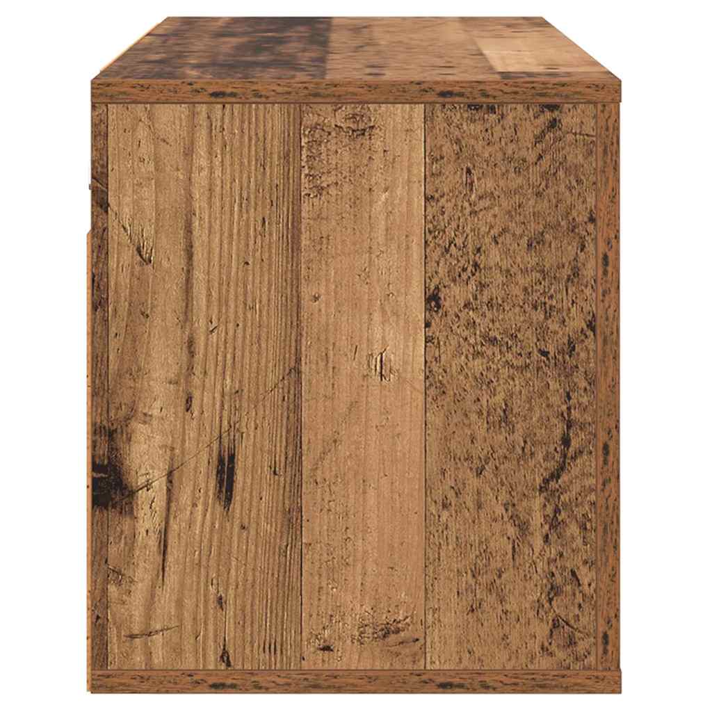 vidaXL Wandmontiertes TV-Regal Altholz 80 x 34,5 x 40 cm Holzwerkstoff