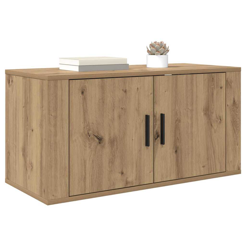 vidaXL Wandmontiertes TV-Regal Artisan-Eiche 80 x 34,5 x 40 cm