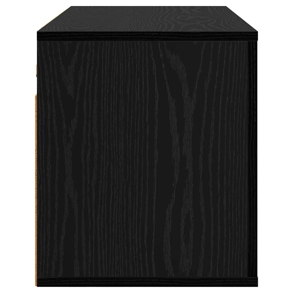 vidaXL Wandmontiertes TV-Regal Schwarz Eichen-Optik 80 x 34,5 x 40 cm